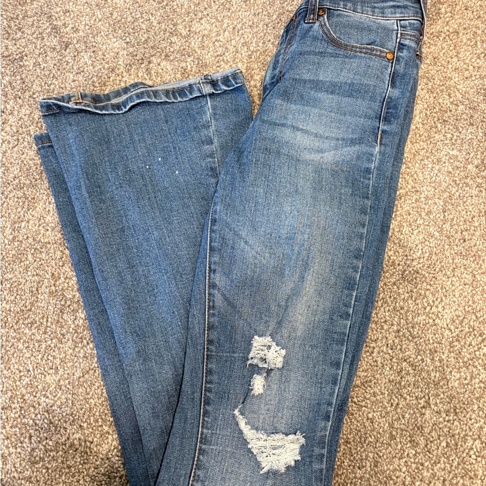 Altar'd State Blue Straight Leg Jeans